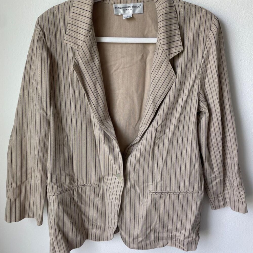 American-vintage Women's Tan and Blue Tailored-jackets